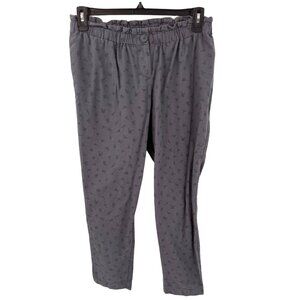 The Nines by Hatch Womens Maternity Pants Size Medium Indigo Floral Blue Elastic